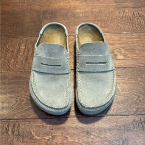 Birkenstock Gray Suede Women's Mules
